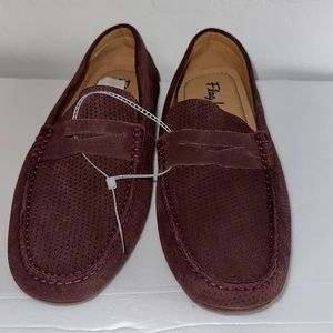Flag Ltd. Napa Glove Men's Suede Leather Perforated Penny Loafer Moccasin